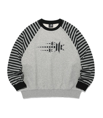 Nice Ghost Club Stripe 3Star Raglan Sweatshirt [Grey]