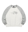 Nice Ghost Club Stripe 3 Star Raglan Sweatshirt in White