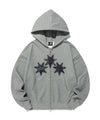 Nice Ghost Club Religious Symbols Hoodie Zip Up [Grey]