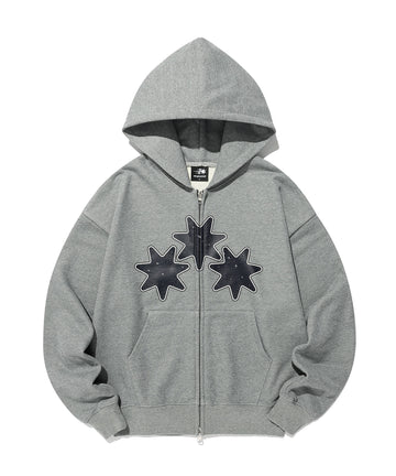 Nice Ghost Club Religious Symbols Hoodie Zip Up [Grey]