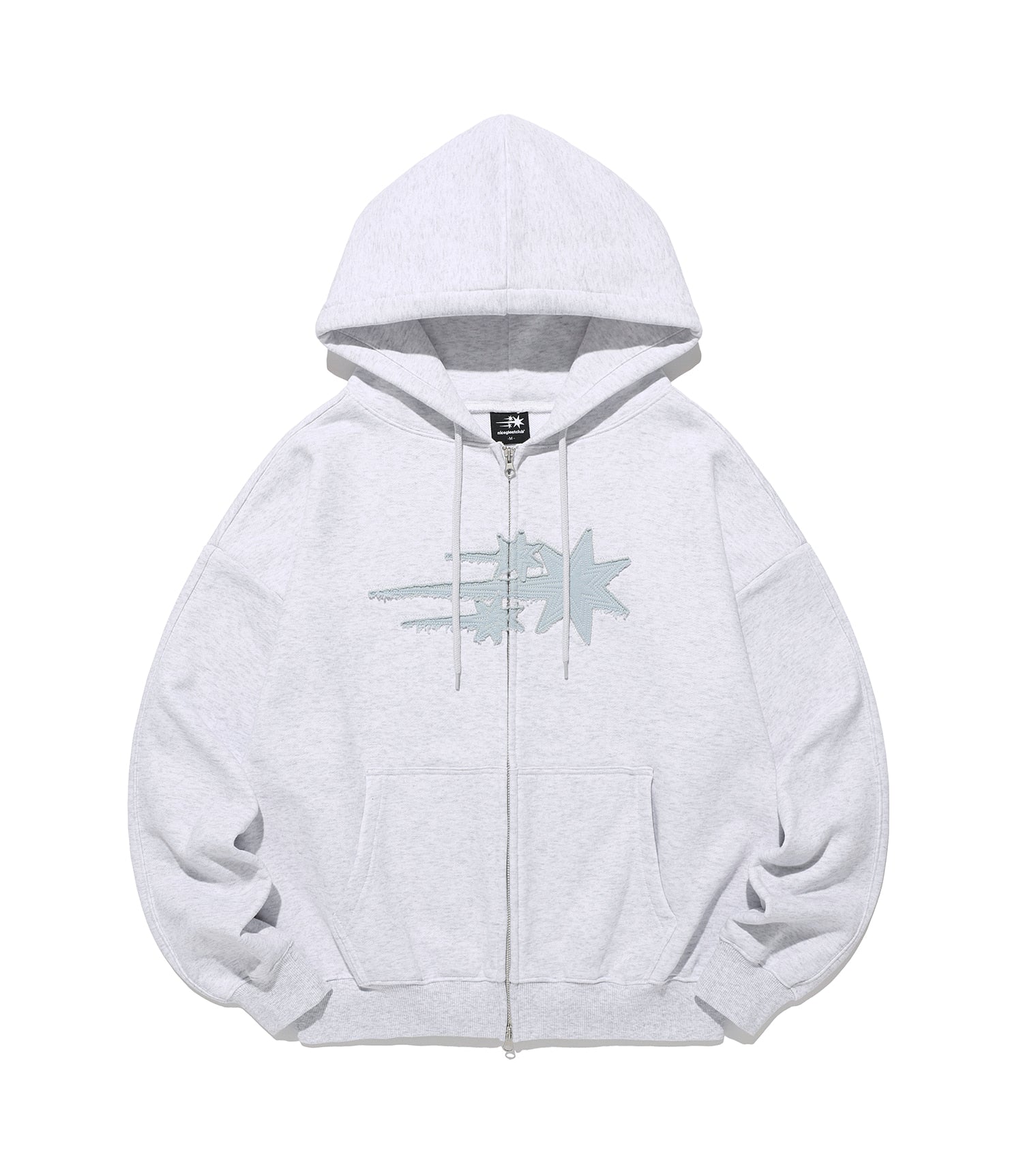 Nice Ghost Club 3 Star Appliqué Hoodie Zip Up