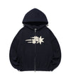 Nice Ghost Club 3 Star Applique Hoodie Zip Up [Navy]