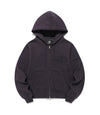 Nice Ghost Club 3 Star Crop Hoodie Zip Up [Purple]