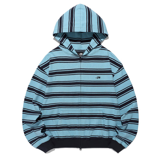 Nice Ghost Club Multi Stripe 3Star Hoodie Zip Up [Navy]