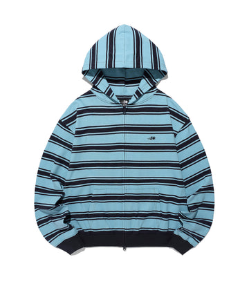 Nice Ghost Club Multi Stripe 3Star Hoodie Zip Up [Navy]