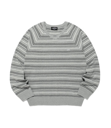 Nice Ghost Club Multi Stripe 3 Star V Neck Knit