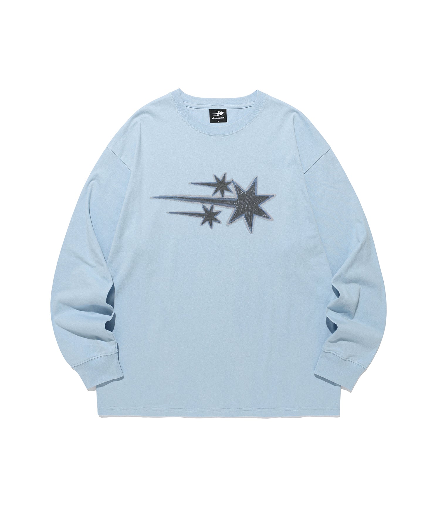 Nice Ghost Club Drawing 3 Star Long Sleeve Tee