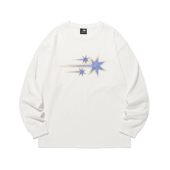 Nice Ghost Club Drawing 3 Star Long Sleeve Tee