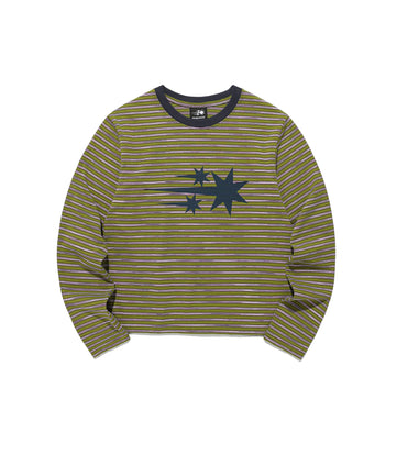 Nice Ghost Club Stripe 3Star Long Sleeve Tee [Green]