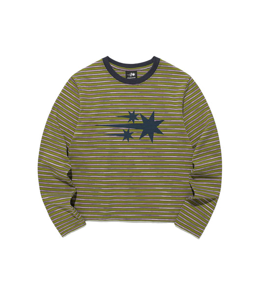 Nice Ghost Club Stripe 3Star Long Sleeve Tee [Green]