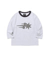 Nice Ghost Club 3star applique 3/4 sleeve tee[light grey]