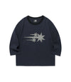 Nice Ghost Club 3 Star Applique 3/4 Sleeve Tee [Navy]
