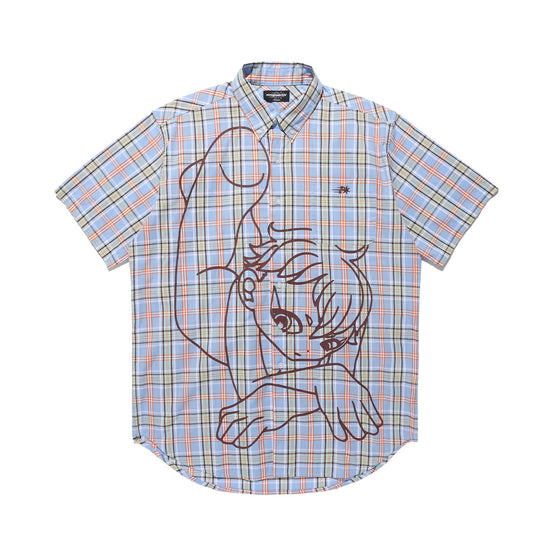 Nice Ghost Club Angel Check Big Big Half Shirt