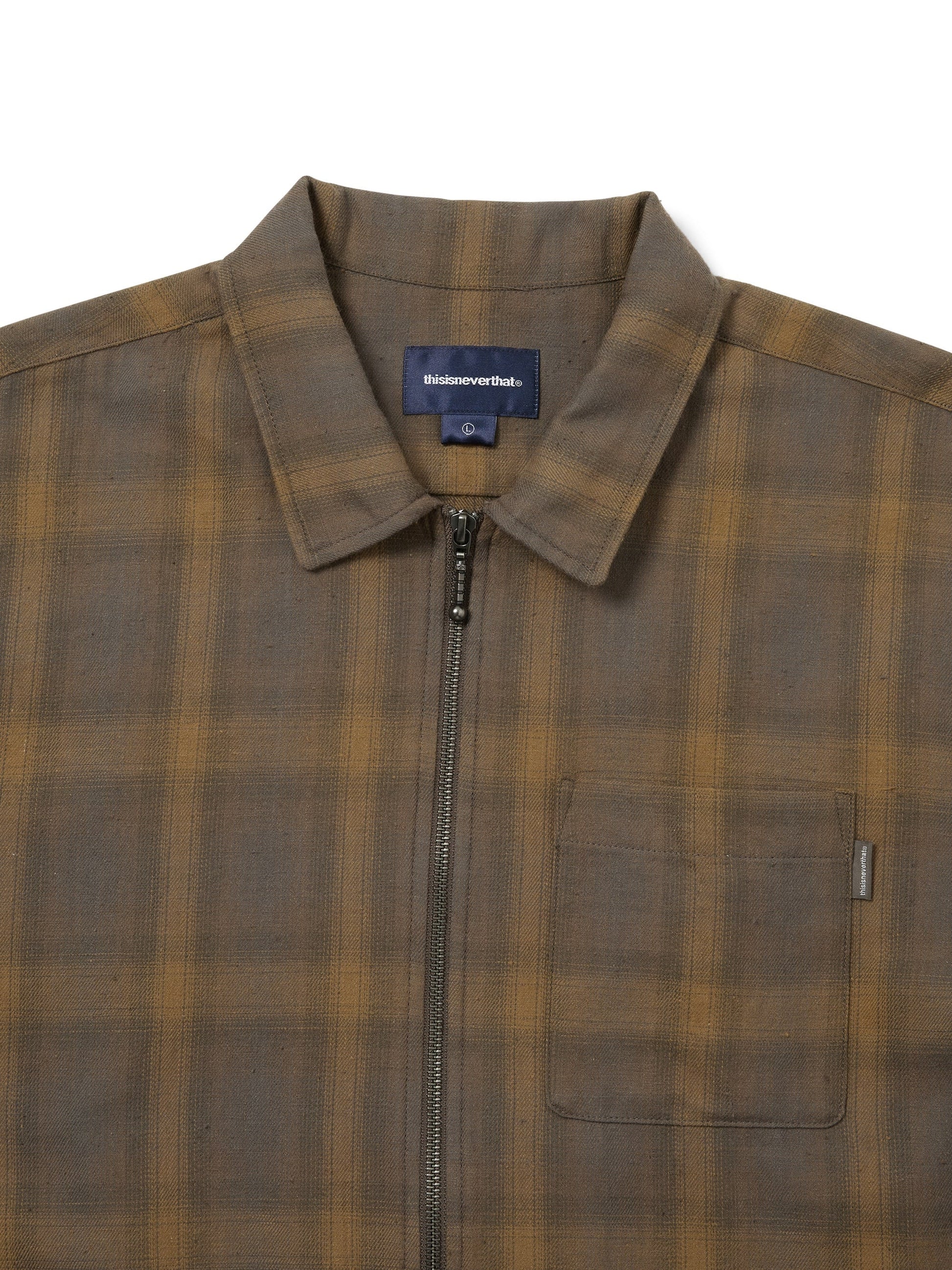 thisisneverthat Nep Check Zip Shirt