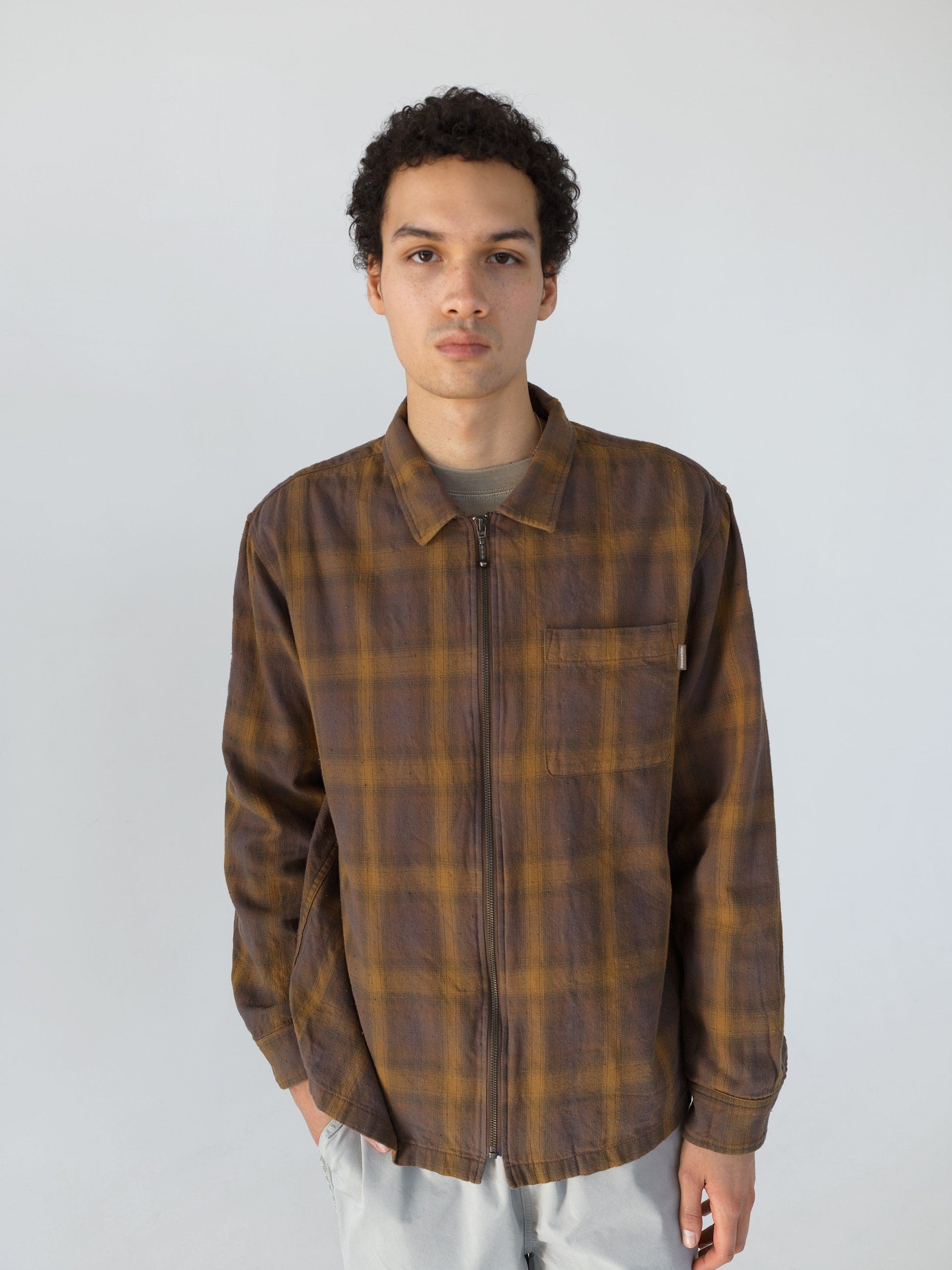 thisisneverthat Nep Check Zip Shirt