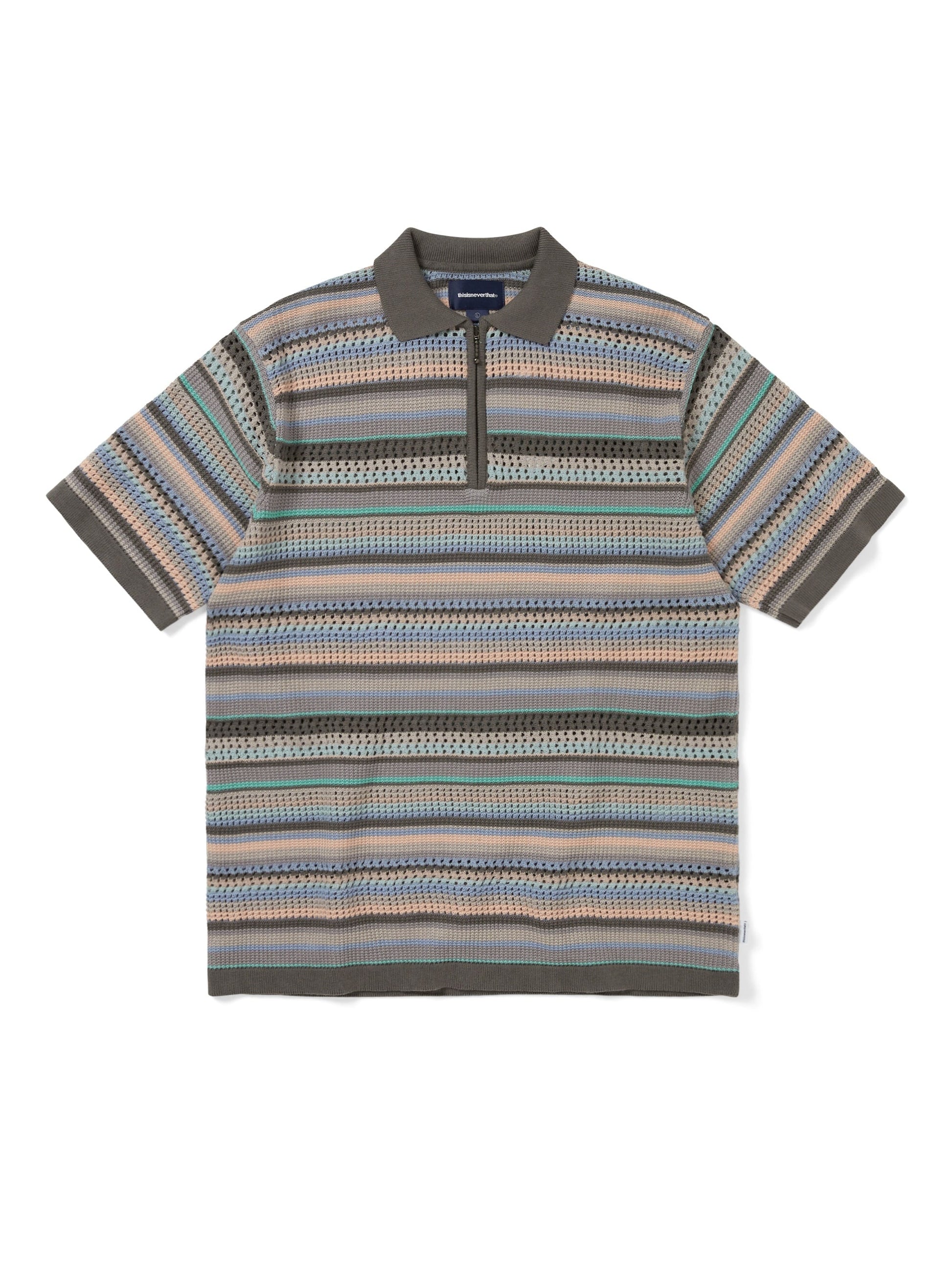 thisisneverthat Striped S/S KnIt Polo