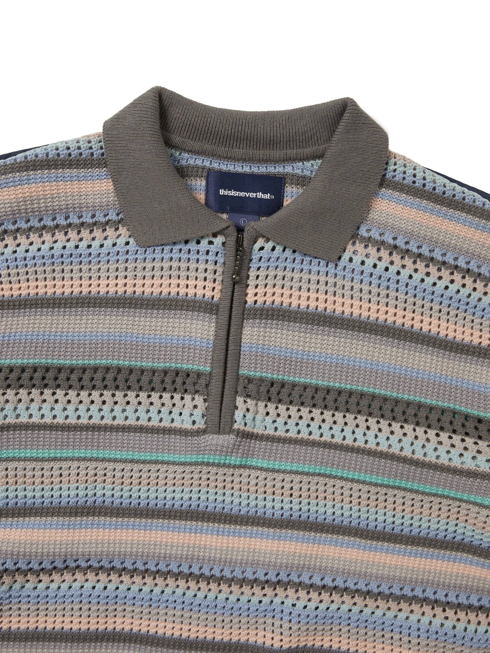 thisisneverthat Striped S/S KnIt Polo