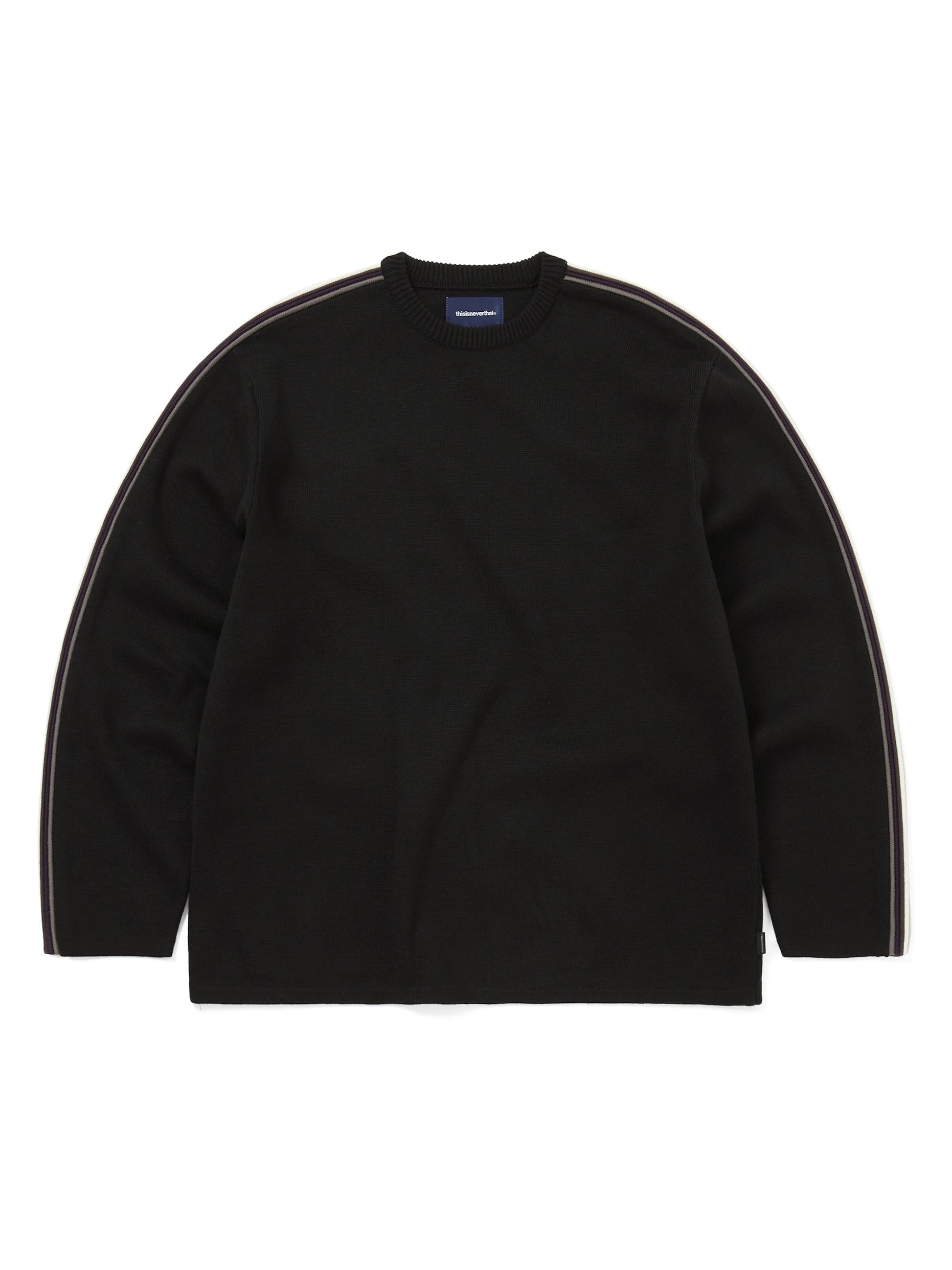 thisisneverthat Striped Sleeve Knit Crew