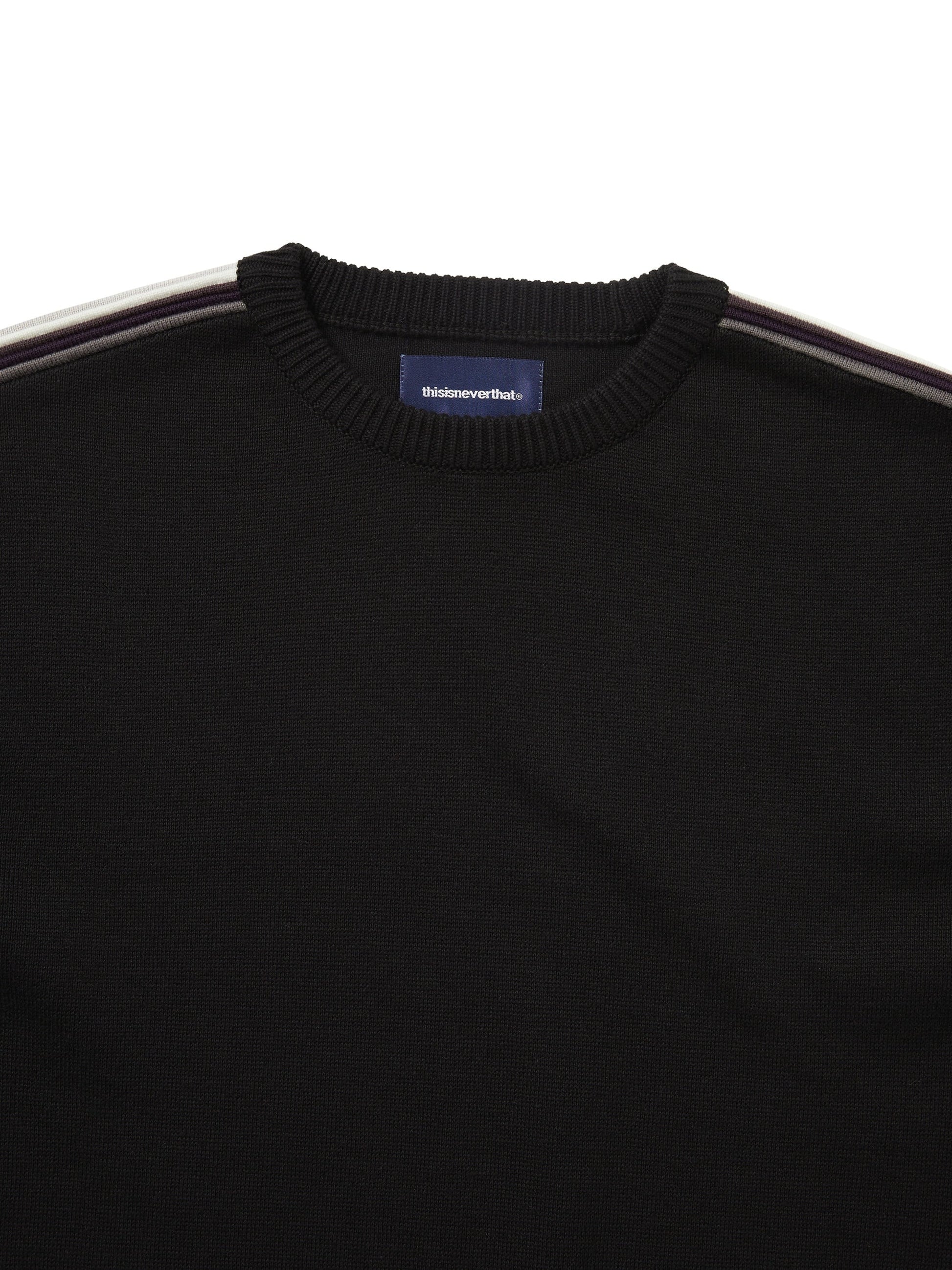 thisisneverthat Striped Sleeve Knit Crew