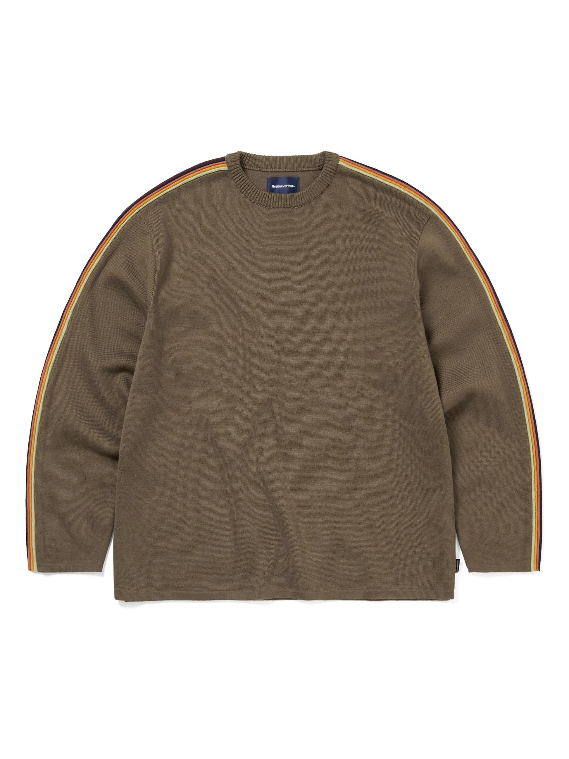 thisisneverthat Striped Sleeve Knit Crew