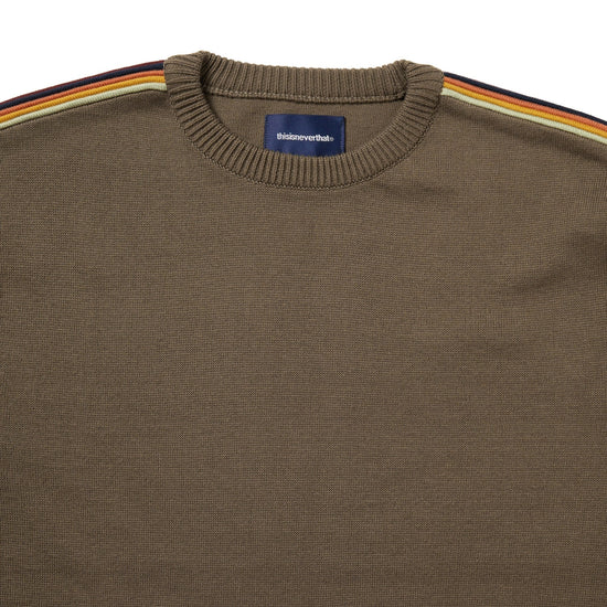 thisisneverthat Striped Sleeve Knit Crew