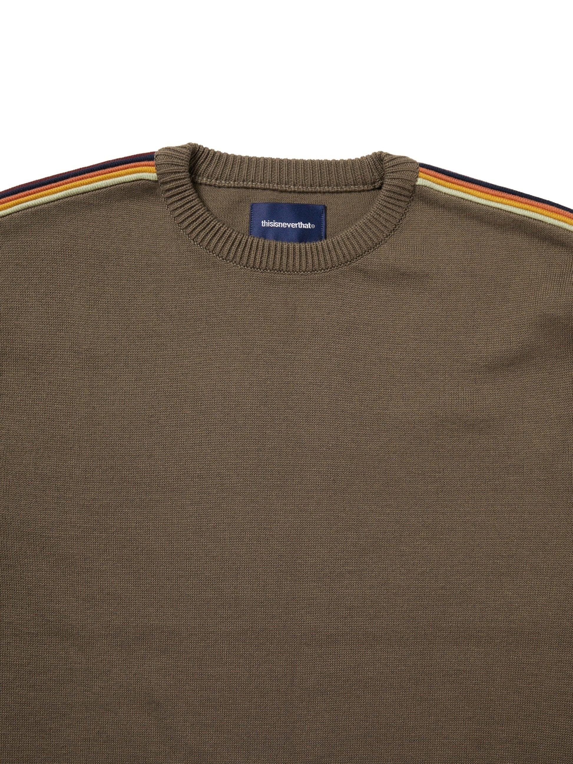 thisisneverthat Striped Sleeve Knit Crew