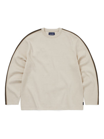 thisisneverthat Striped Sleeve Knit Crew