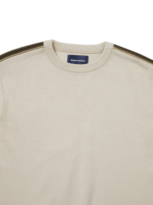 thisisneverthat Striped Sleeve Knit Crew