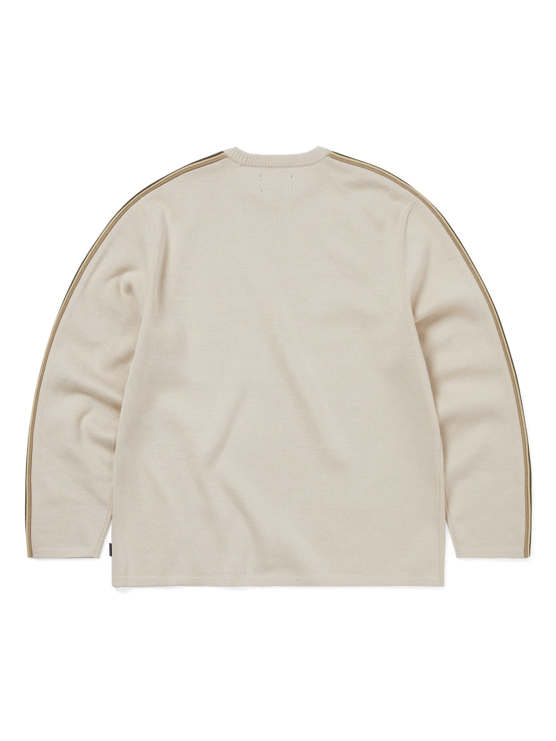 thisisneverthat Striped Sleeve Knit Crew