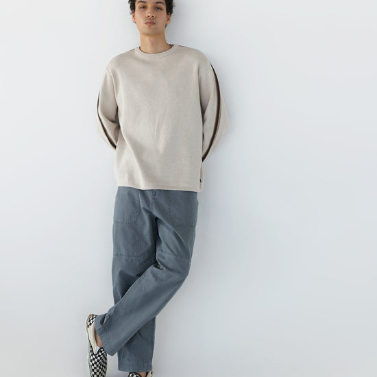 thisisneverthat Striped Sleeve Knit Crew