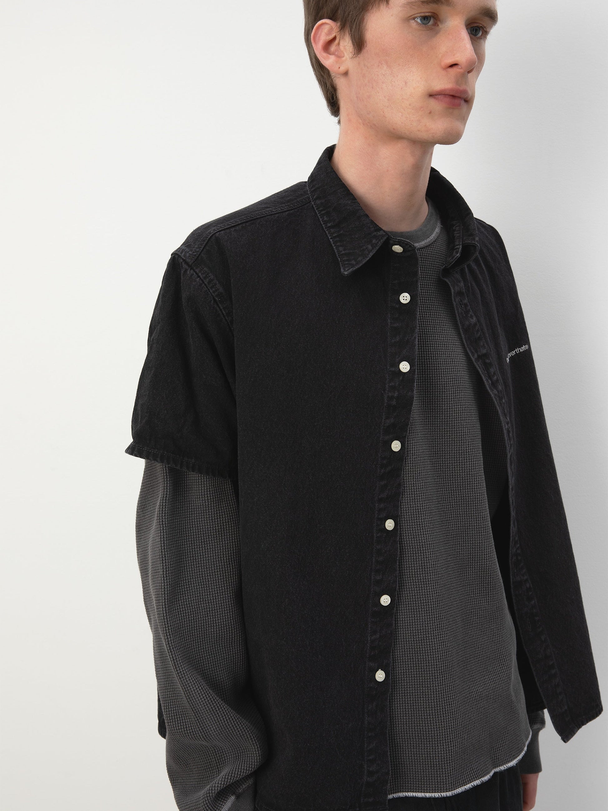 thisisneverthat Washed Denim S/S Shirt