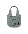 Nice Ghost Club Denim Doodle Shoulder Tote Bag