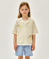 Marithé François Girbaud Kids Half-Sleeved Knit Cardigan