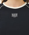 Marithé François Girbaud W AEROCOOL SMALL CLASSIC LOGO RINGER SLIM CROP TEE ivory