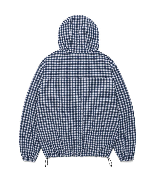Cavish Hooded Check Wind Breaker