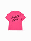 ADLV Woman Script Logo Printing Short Sleeve T-Shirt