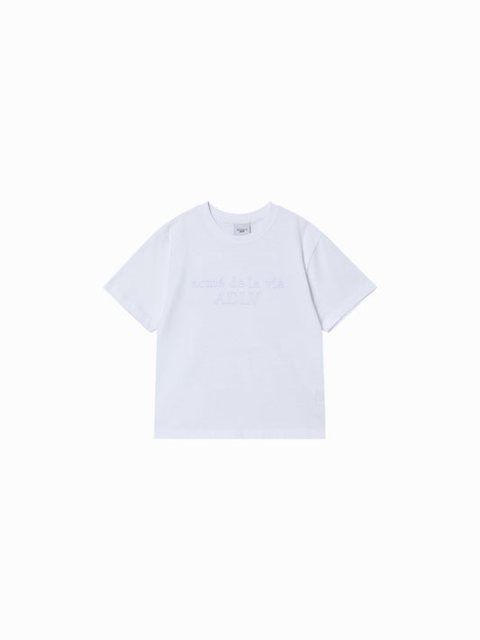 ADLV Kids Two Tone Logo Lettering Short Sleeve T-Shirt