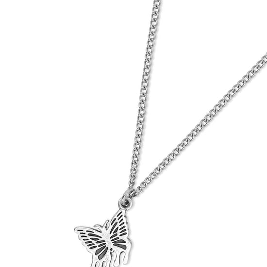 Mahagrid Melting Butterfly Necklace [Silver]