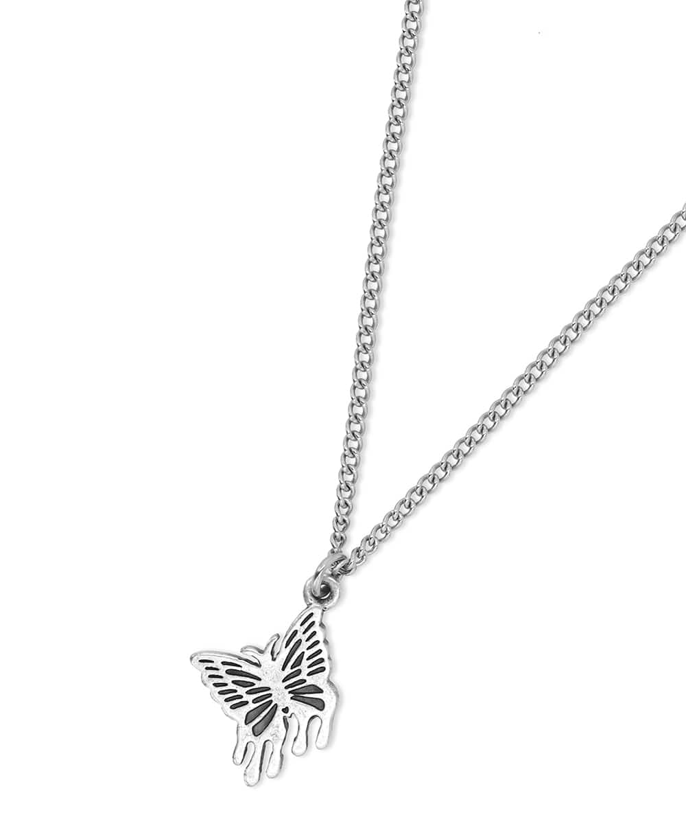 Mahagrid Melting Butterfly Necklace [Silver]