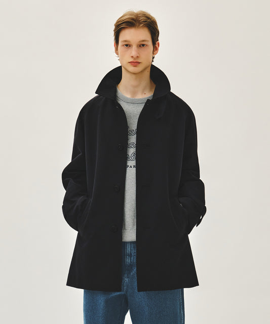 Marithé François Girbaud RAGLAN HALF TRENCH JACKET navy