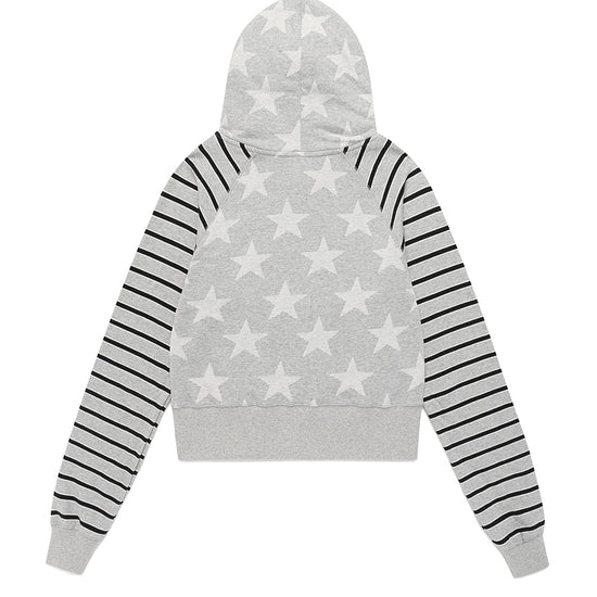 Cavish Women's Raglan Star Zip Up Hoodie