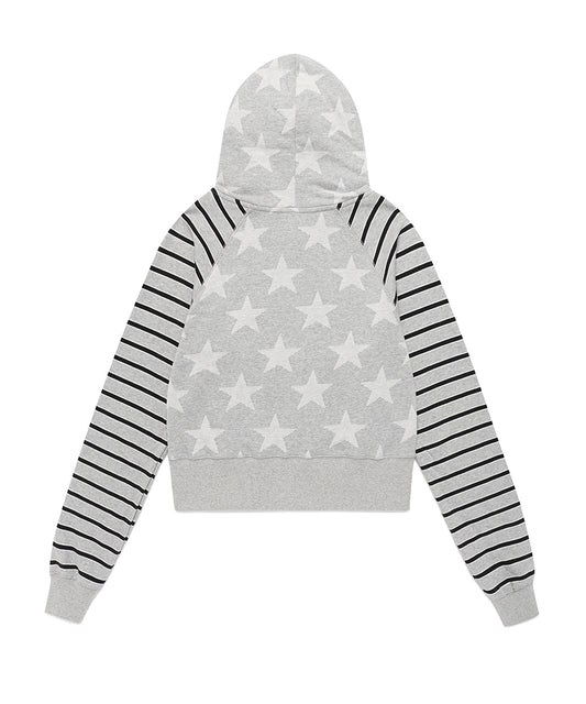 Cavish Women's Raglan Star Zip Up Hoodie