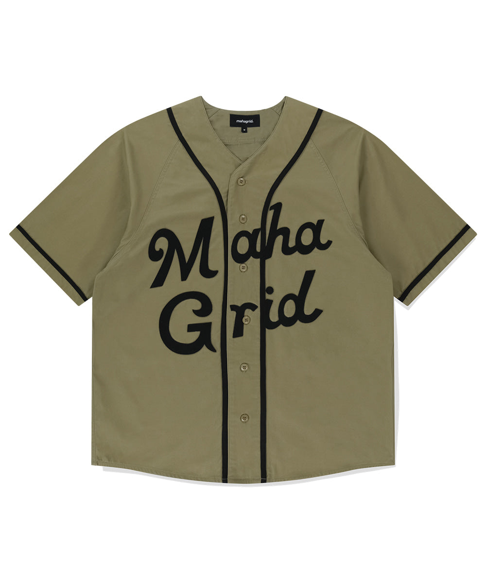 Mahagrid Serif Logo Baseball Shirt