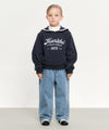 Marithé François Girbaud Kids Sailor Collar Crop Sweatshirt Navy