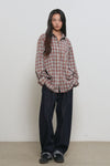 General Idea WOMAN Loose Fit Natural Check Shirt