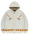 Mahagrid Hockey Knit Zip-Up Hoodie
