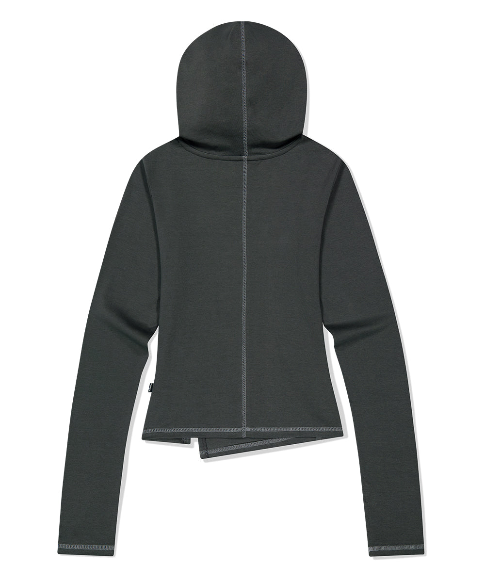 Mahagrid Curved Slim Hoodie