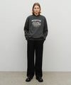 Marithé François Girbaud Winery Applique Logo Overfit Sweatshirt Charcoal