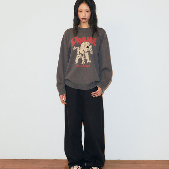 Mahagrid Strange Puppy Knit Sweater