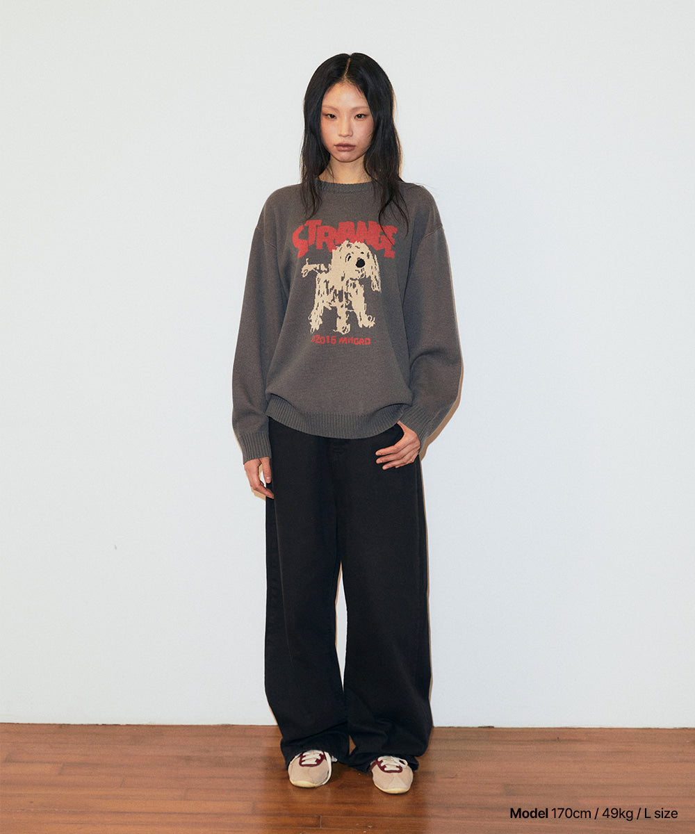 Mahagrid Strange Puppy Knit Sweater